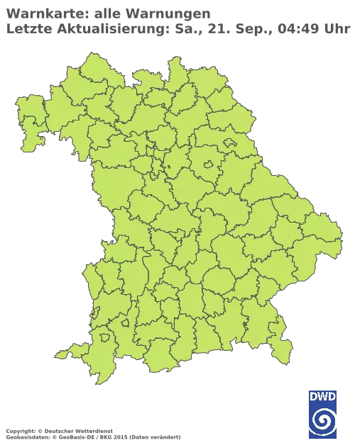 Aktuelle Wetterwarnungen für  Bamberg