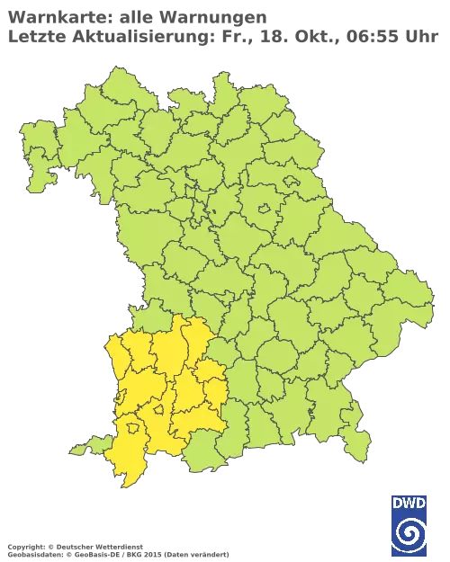 Aktuelle Wetterwarnungen für  Bamberg