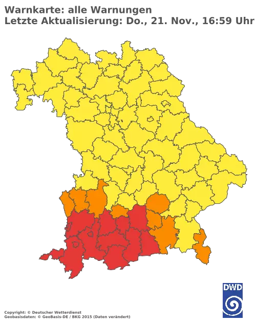 Aktuelle Wetterwarnungen für  Bamberg